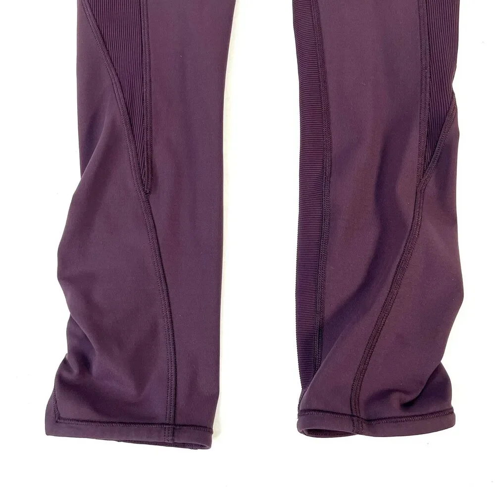 Lululemon On Your Mark Crop Size 2 (23” Inseam) Black Cherry (Burgundy) W6AJFS